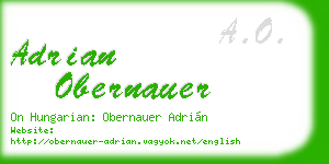 adrian obernauer business card