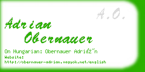 adrian obernauer business card